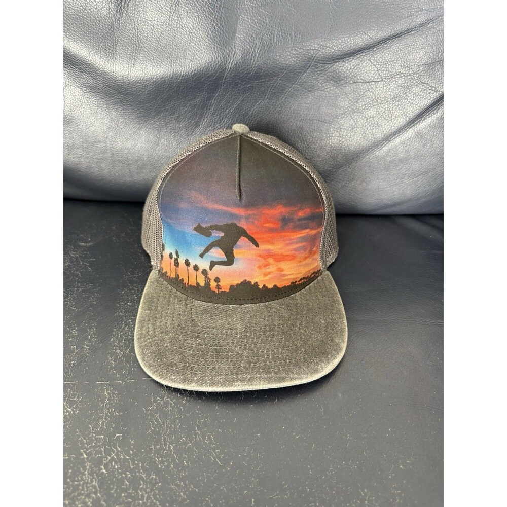 Sunset Hat Cap Adult Adjustable SnapBack Flat Brim Relaxed Fit Trucker Meshback